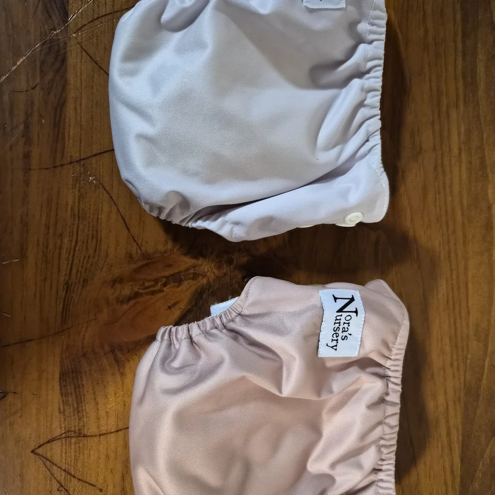 Kids Floral Diaper Covers - Brown and Gray